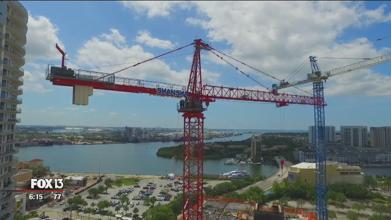 High-stakes crane-rescue training, high above Tampa