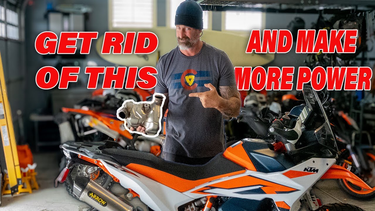 Модернизация выхлопной системы KTM 890 ADVENTURE. Удаление CAT Arrow и установка титановой выхлоп...