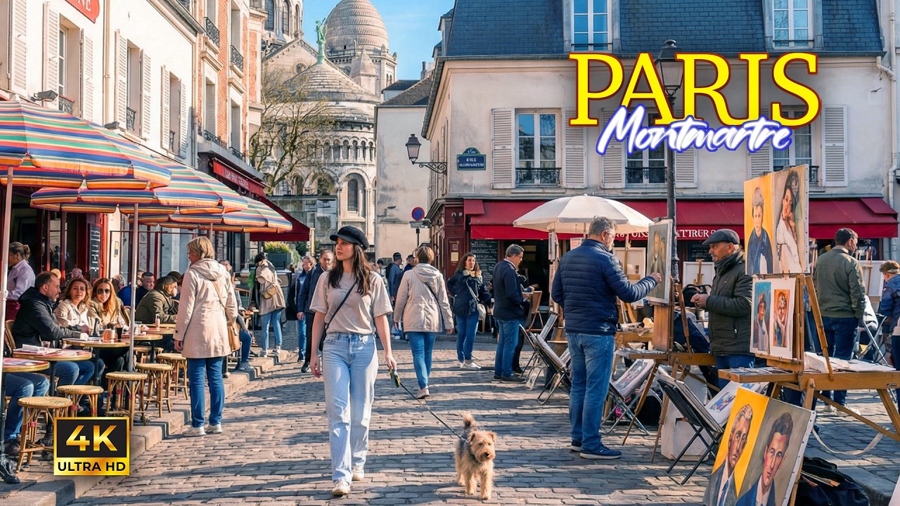 Paris’ Most Charming Neighborhood Walk  🇫🇷☀️ | Sunny Afternoon in Montmartre (4k)