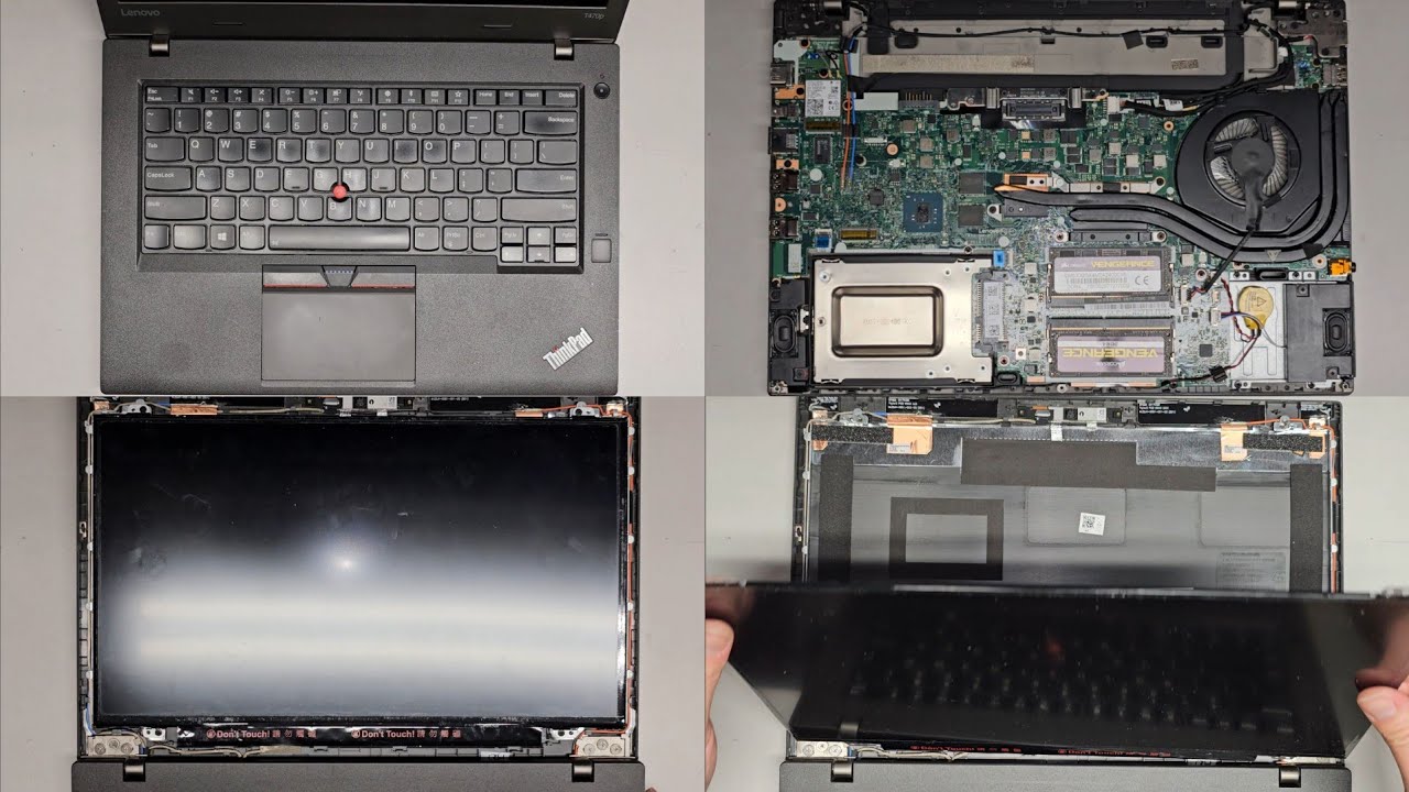 Lenovo ThinkPad T470P Disassembly RAM SSD Hard Drive Upgrade Battery LCD Screen Replacement Repair