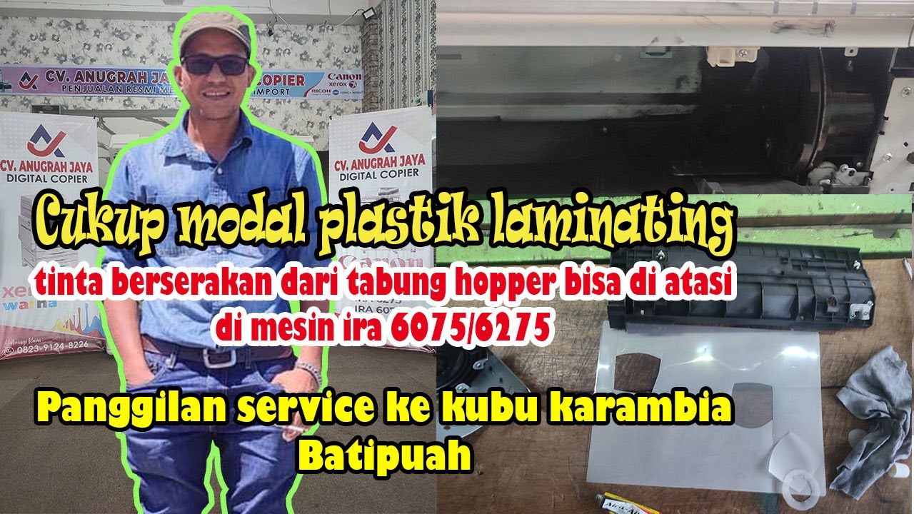 Cara mudah mengatasi tinta tumpah dari tabung hooper di mesin ira 6055/6065/6075/6255/6265/6275