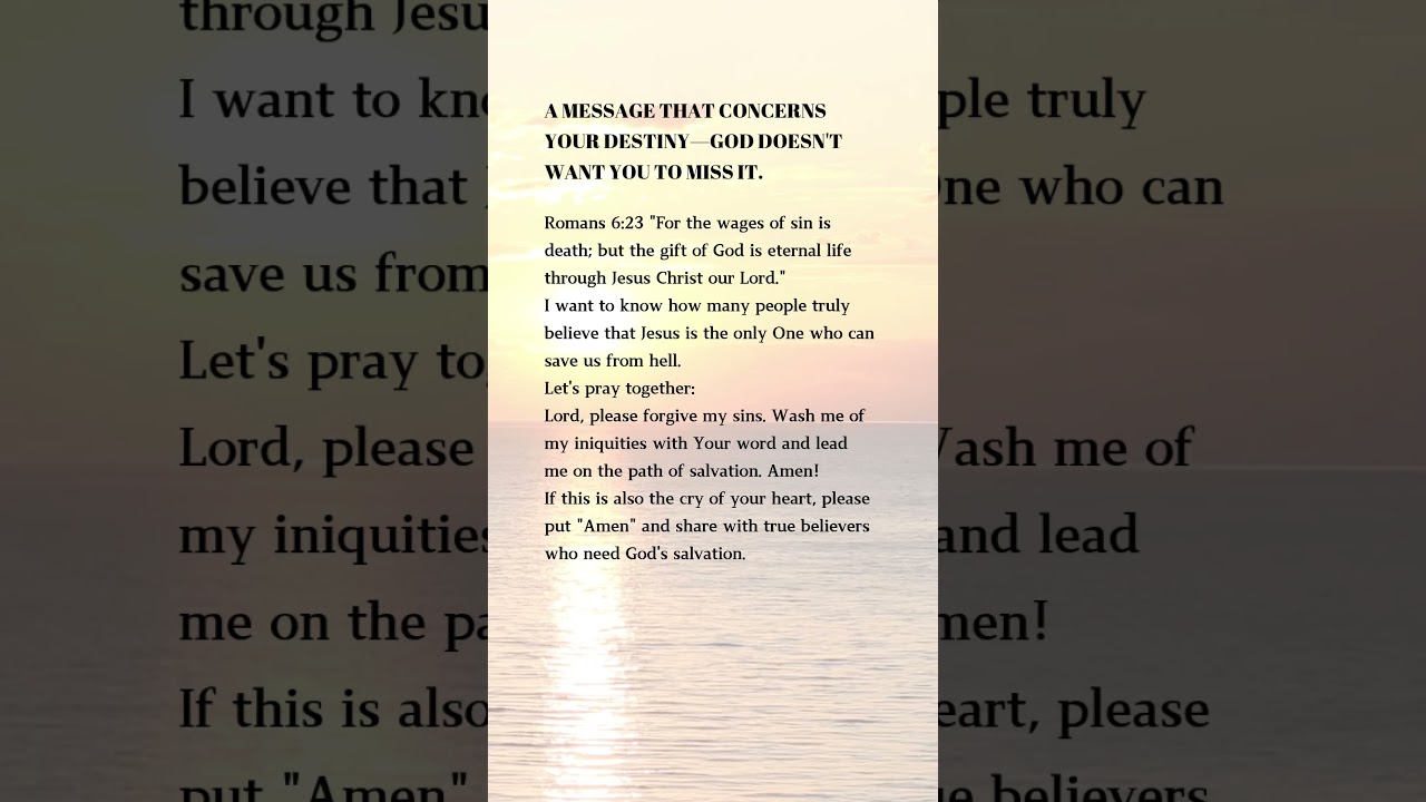 A message that concerns your destiny&mdash;God doesn't want you to miss it. #prayer #godisgood