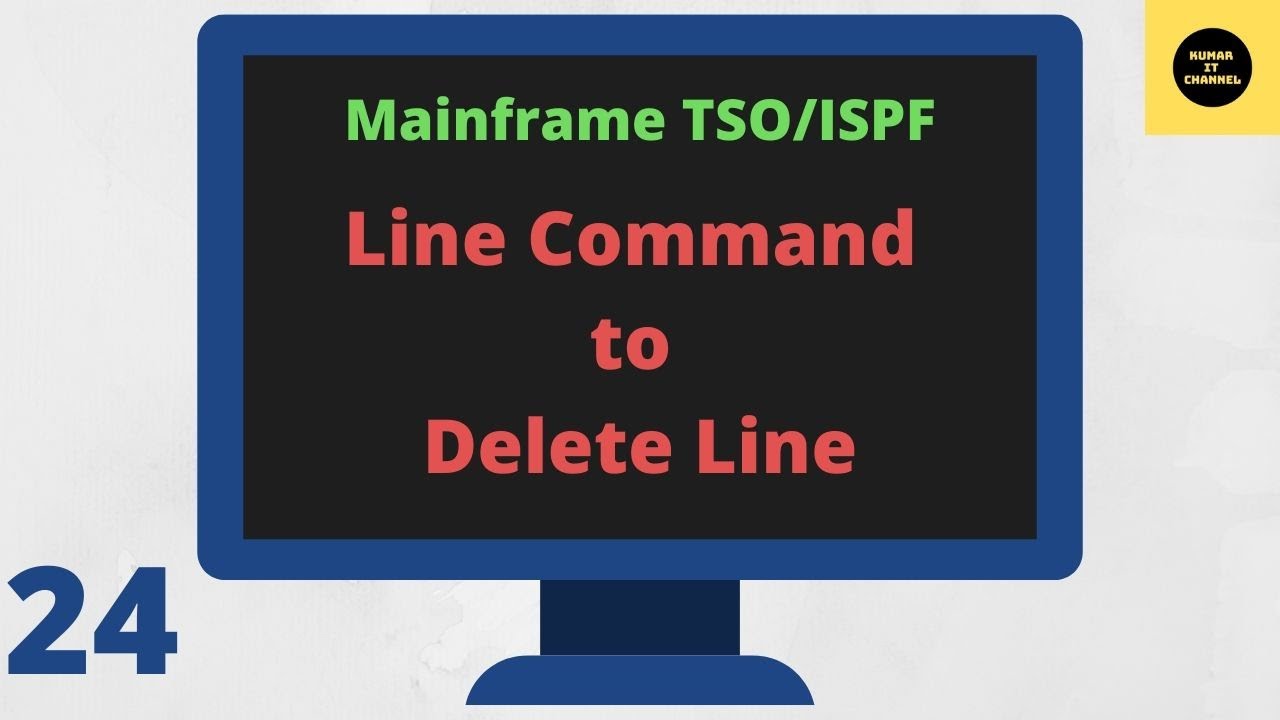 Line Command Delete Line - Mainframe TSO/ISPF Tutorial - Part 24