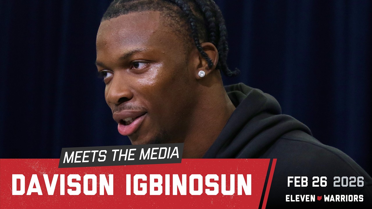 Davison Igbinosun discusses mentality he brought to Ohio State&rsquo;s cornerback room at NFL Combine