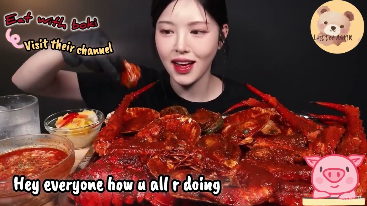 Asmr eating SPICY SEAFOOD BOIL 