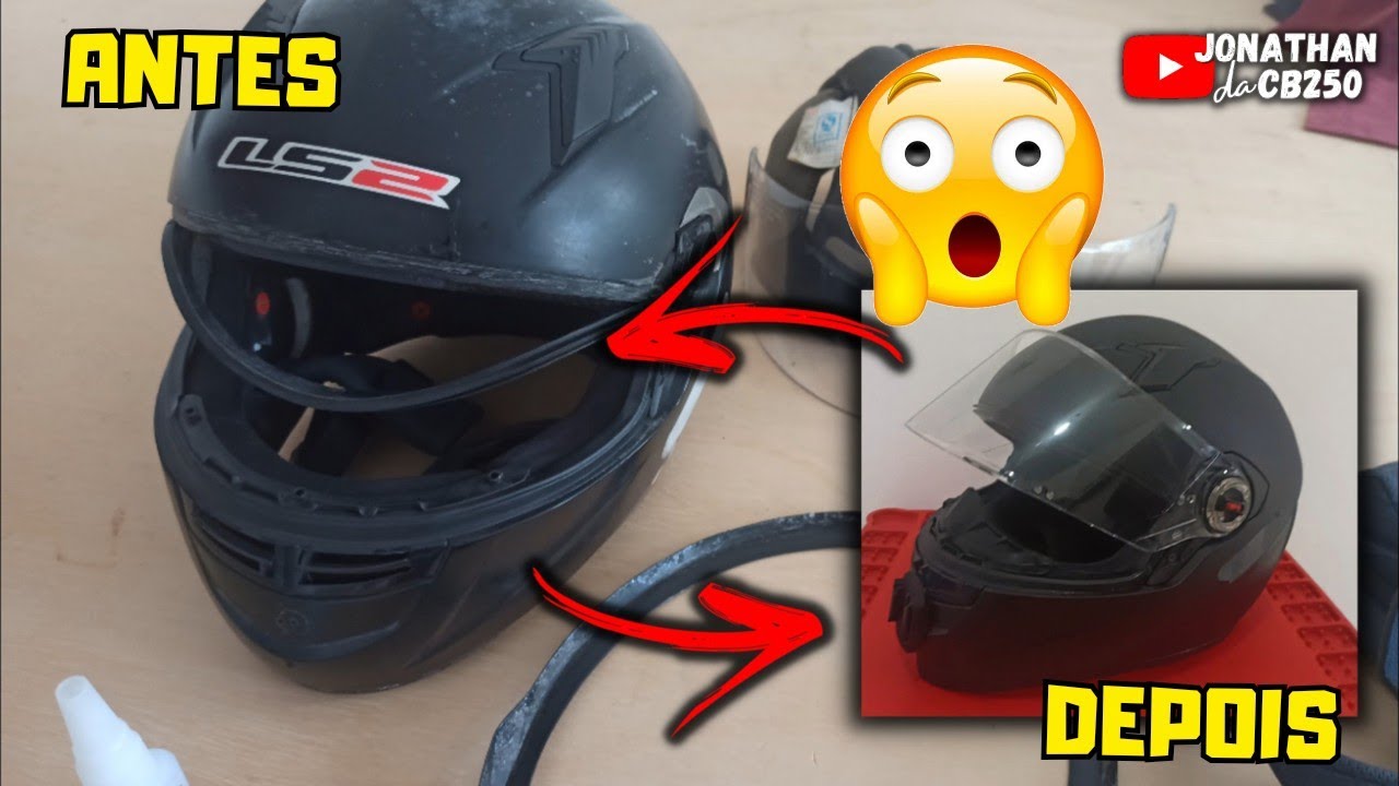 REFORMEI O MEU CAPACETE LS2 #jonathandacb250 #motoboy #ls2 #capacete #restauração #mcz #helmet