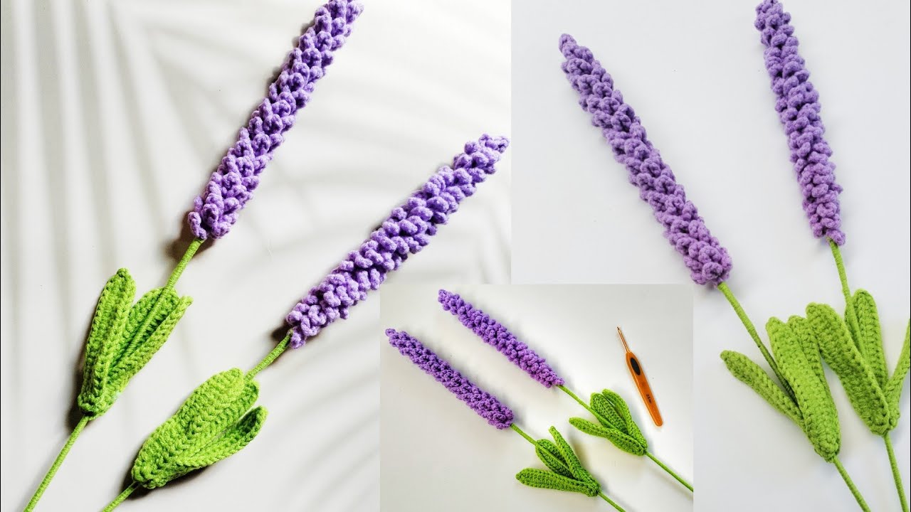 Lavender Flower Crochet (လာဗန်ဒါပန်းထိုးနည်း)