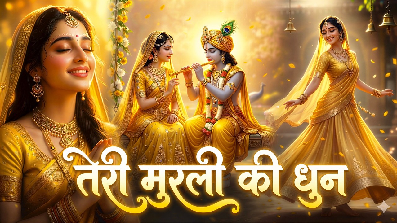 तेरी मुरली की धुन सुनकर बरसाने से चली आई| मुरली की धुन में खोई राधा|#krishna #radheradhe #video#song