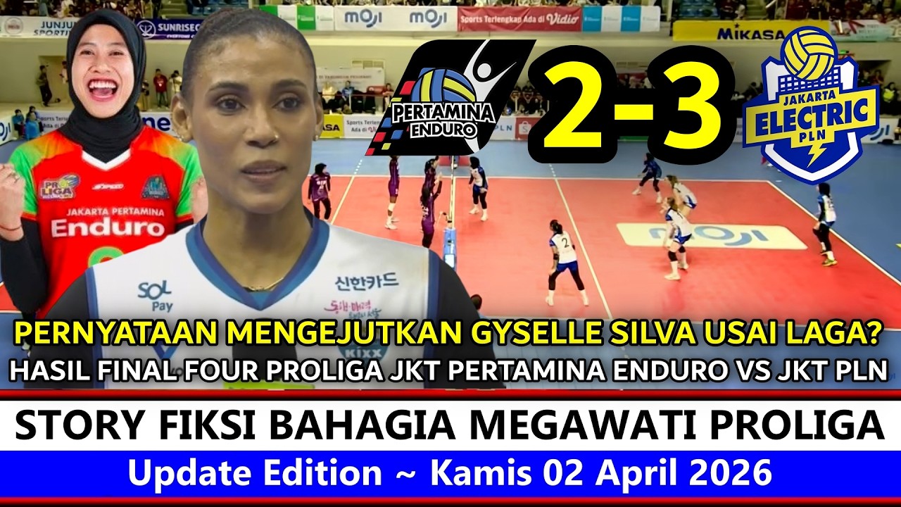 Kemenangan Istimewa ‼️ Hasil Final Four JKT Enduro Vs PLN Proliga 2026~Reaksi Silva ke Mega, Really❓