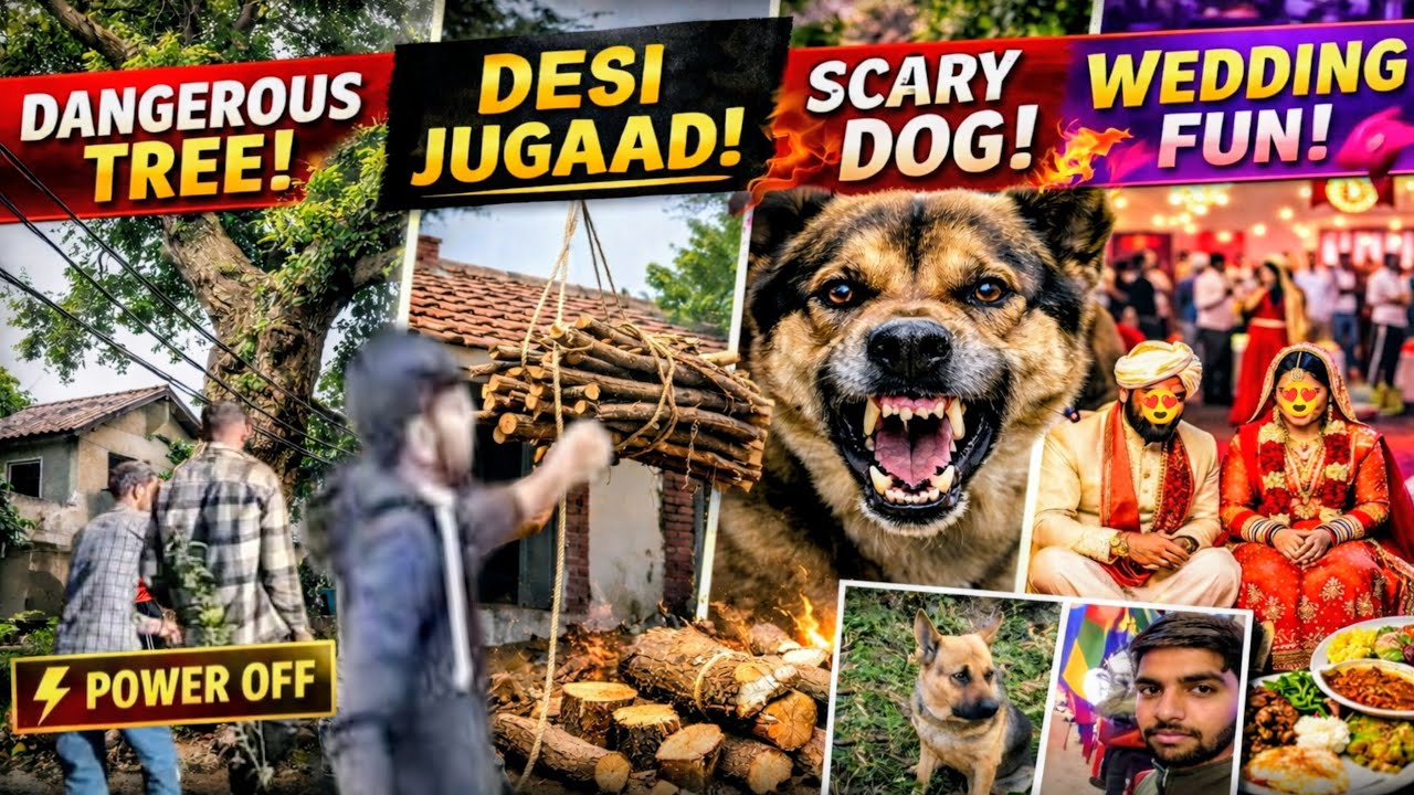 Morning Emergency 😱 Dangerous Tree Cutting Near Electric Wires | Desi Jugaad Vlog