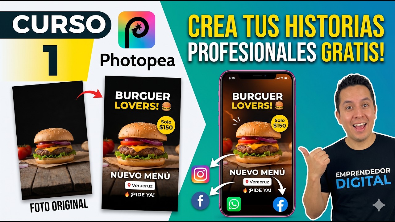 Curso de Photopea  01 • Diseño de una historia