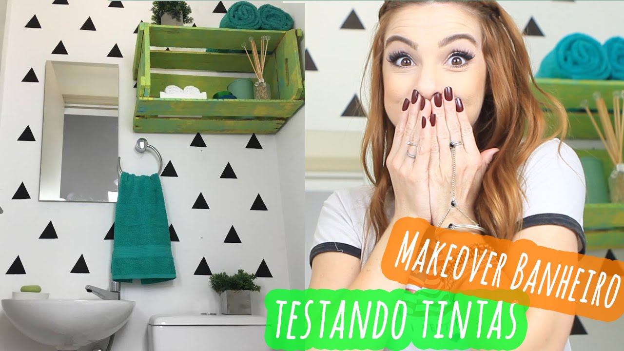 DIY :: Transformação Banheiro com Caixote e Testando tintas