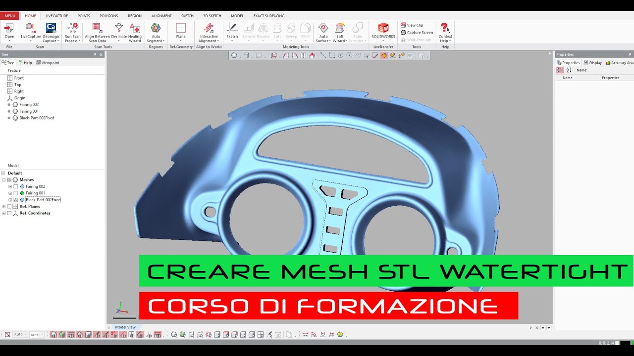 Convertire Mesh STL in un modello 'Watertight' | Corso di Reverse Engineering per Stampa 3D