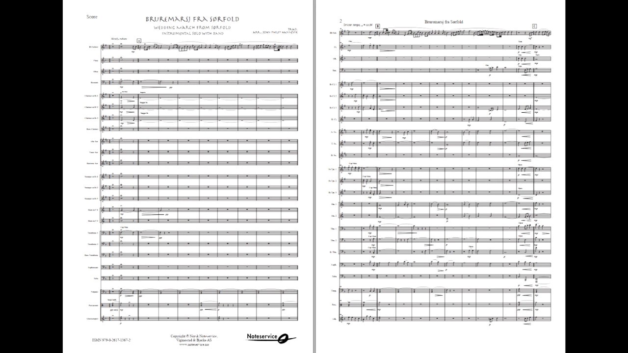 Bruremarsj fra Sørfold - (Instrumental Solo) Available for Brass and Concert Band, Grade 2,5.