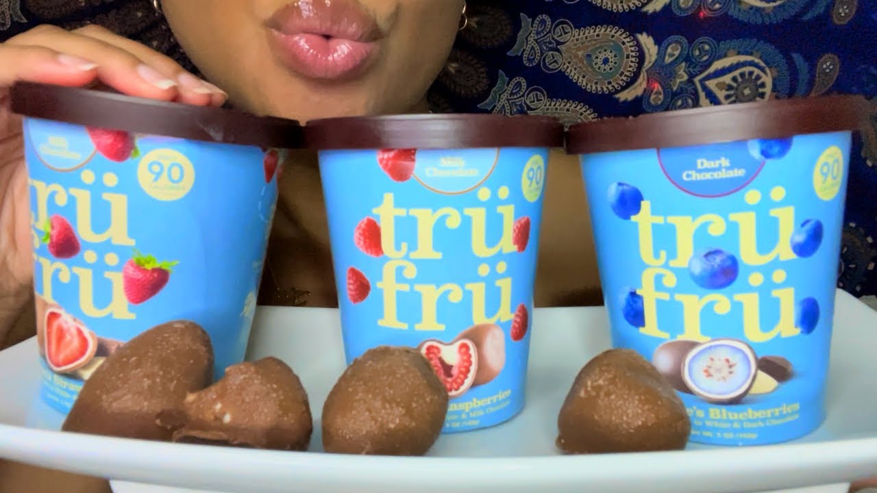 ASMR | Trü Frü Chocolate Covered FRUITS 🫐🍓🍫