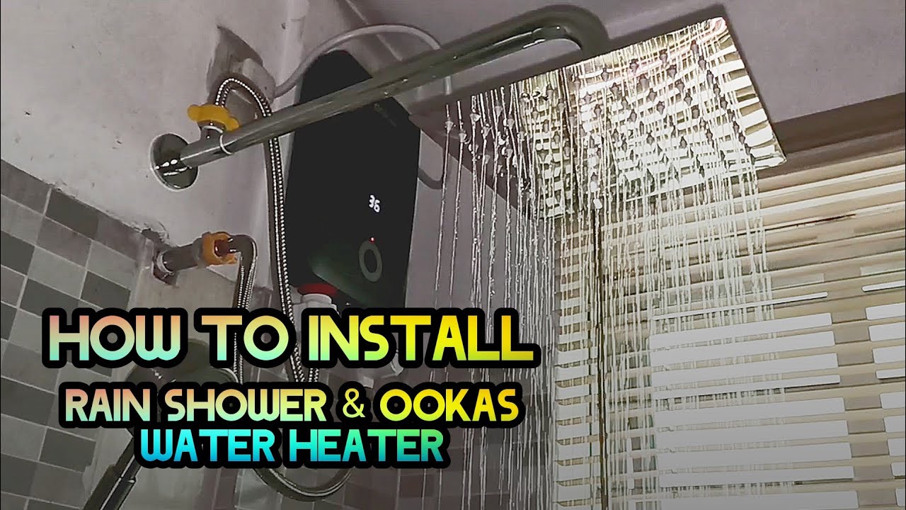 HOW TO INSTALL THIS TYPE OF RAIN SHOWER SET AND 220V HOOKAS WATER HEATER #shopee #Lazada #bathroom 