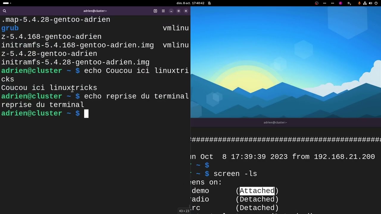 screen : Un multiplexeur de terminal pratique