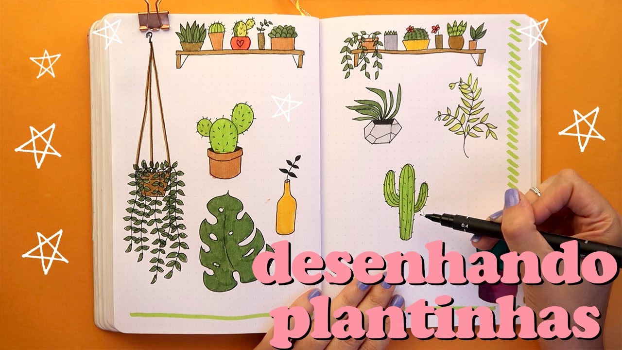 COMO DESENHAR PLANTINHAS para Bullet Journal 🌿