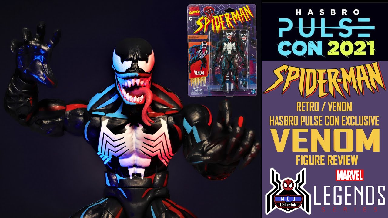 Marvel Legends Retro VENOM Spiderman Animated Series TAS ToyBiz PulseCon Exclusive Figure Review
