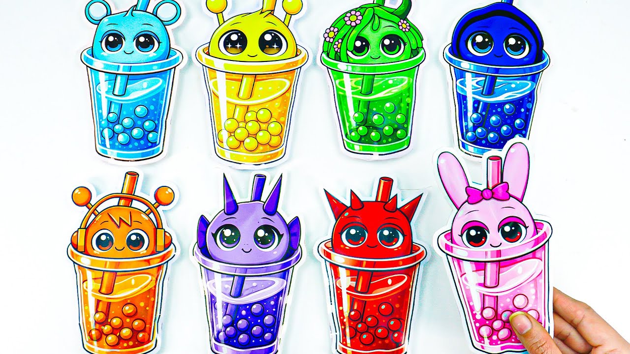 💖Paper Diy💖 Распаковка набора Incredibox Milk Tea SPRUNKI BLIND BAG | Pinki x Oren
