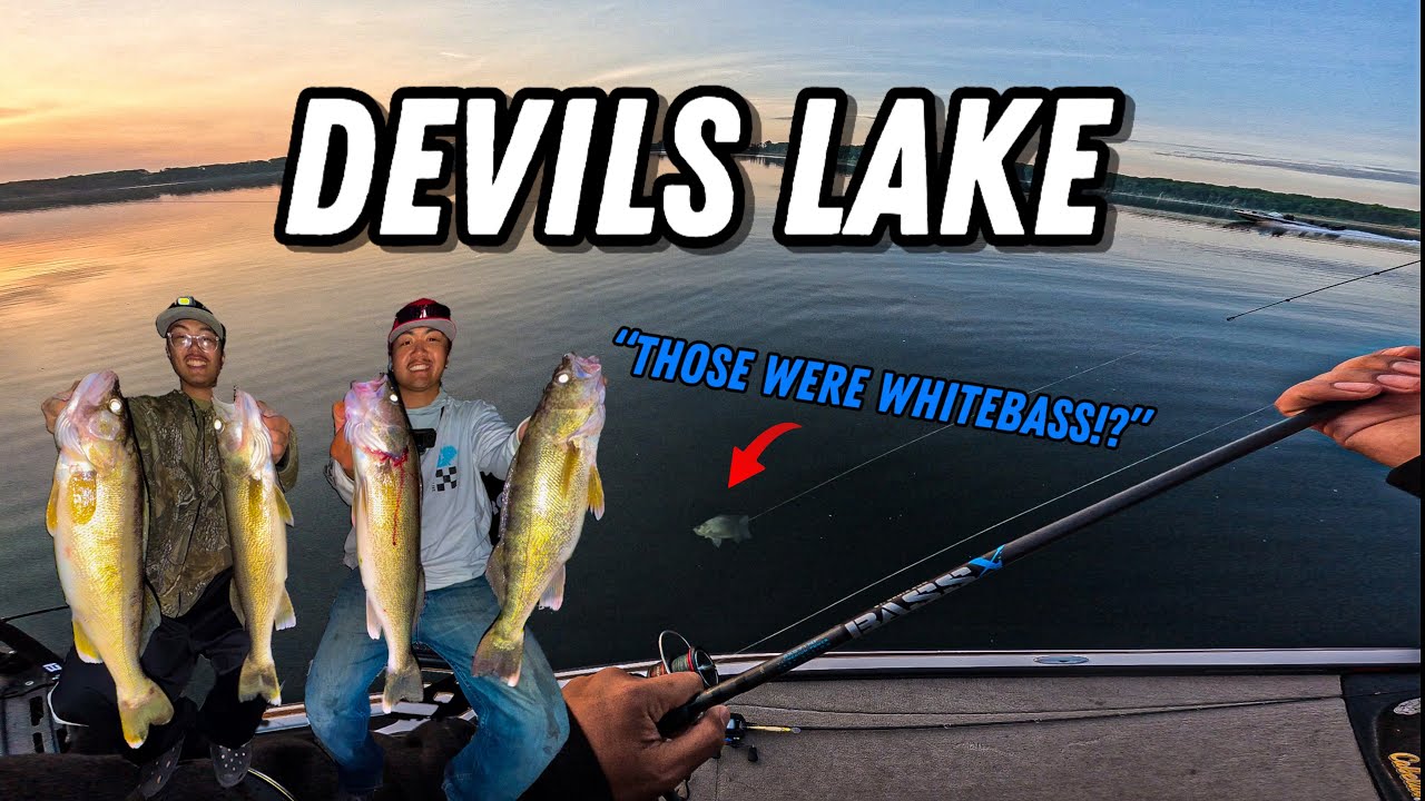 WE FIGURED OUT DEVILS LAKE WHITEBASS! White bass and walleye slam on Devils lake ND!