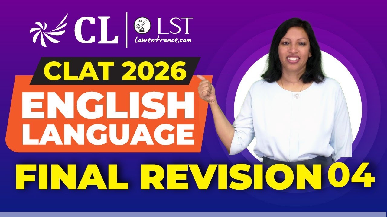 CLAT 2026 English Preparation | Final Revision - 04 | High-Scoring RCs & Smart Strategy | CLLST