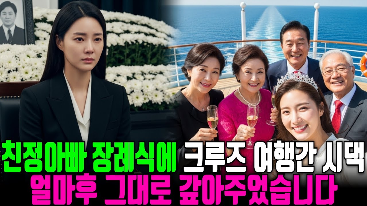친정아버지 장례식에 크루즈 여행간 시댁식구 얼마후 그대로 갚아주었습니다