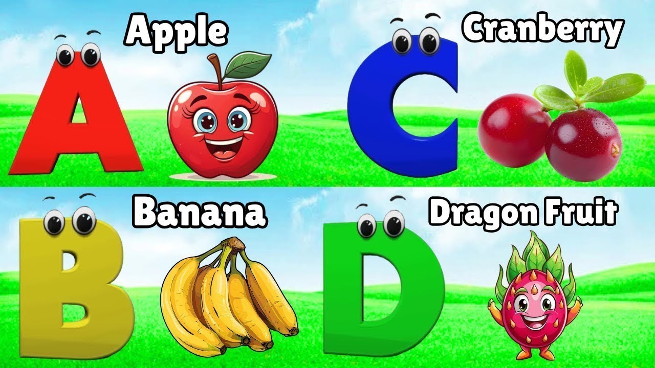 Песенка про фруктовый алфавит для малышей | Песенка про фруктовый алфавит для детей | Фонетика дл...