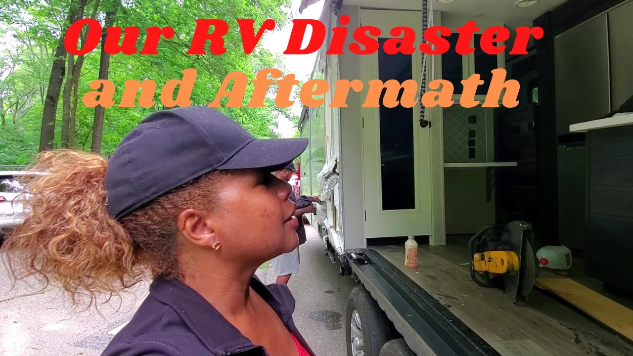 Our RV Disaster and Aftermath Story #AKASO #TreeFalling on RV