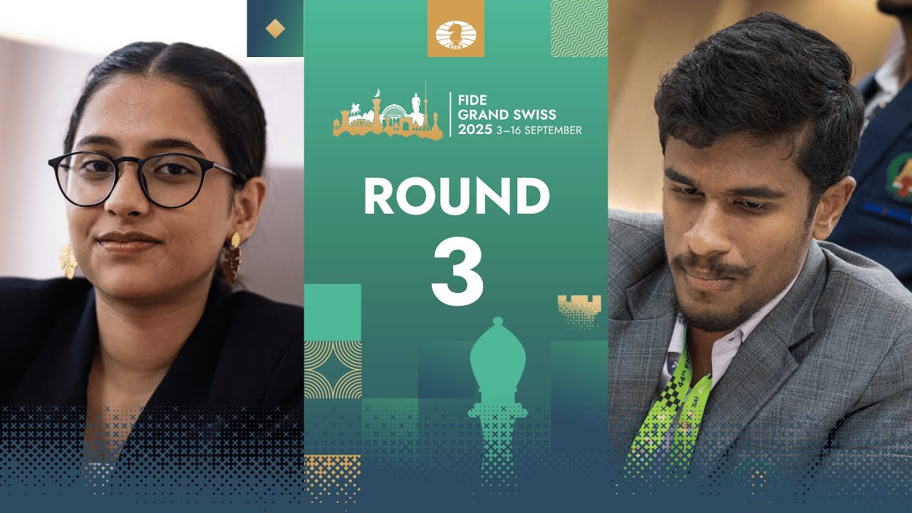 🇮🇳 Divya Deshmukh vs Murali Karthikeyan 🇮🇳 | FIDE Grand Swiss 2025 | Round 3 | Board 57