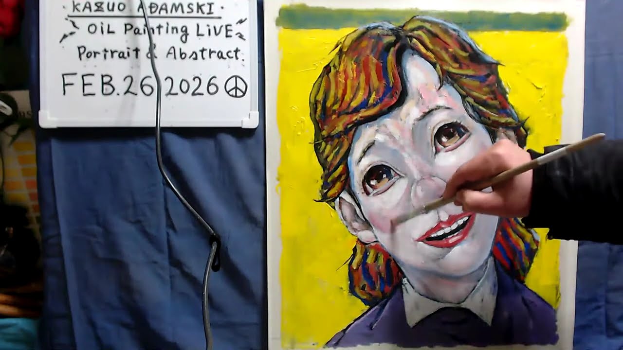 Oil painting  portrait day 5 op1647-5   [LIVE]--  