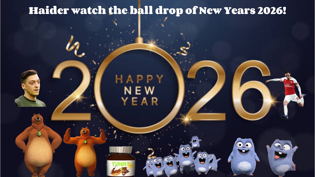 Haider watch the ball drop for New Years 2026!