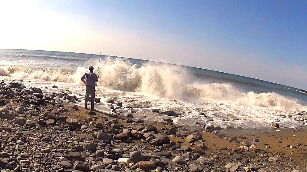 Surf Fishing on a Deserted Beach!