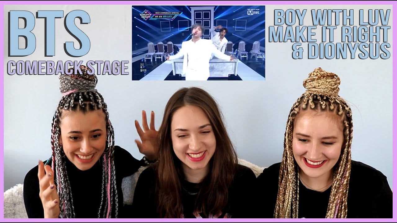 BTS - BOY WITH LUV, MAKE IT RIGHT & DIONYSUS REACTION || COMEBACK STAGE
