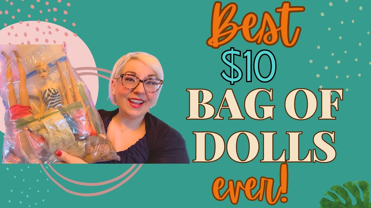 $10 estate haul! This Barbie is OLD! Early 1960s dolls, first Ken, vintage tennis set, clothes, MORE