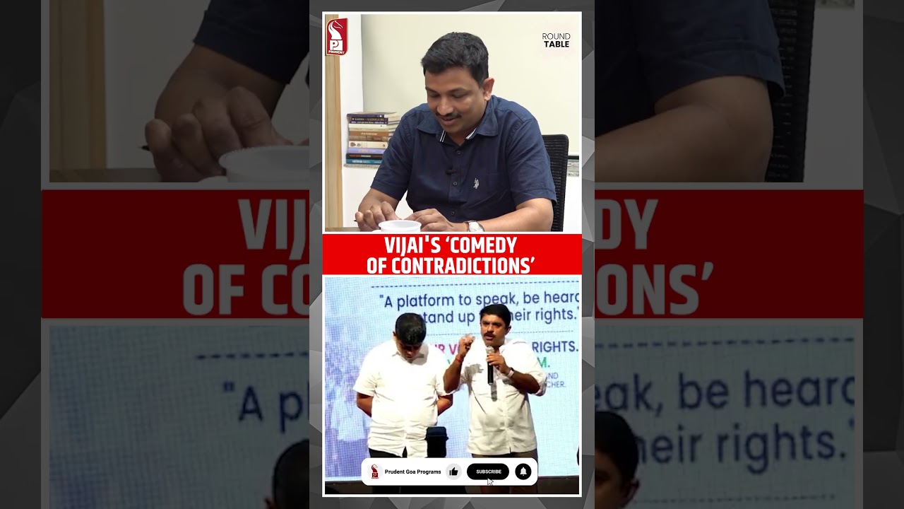 Vijai's contradictory statements! | Shorts | Round Table | Prudent