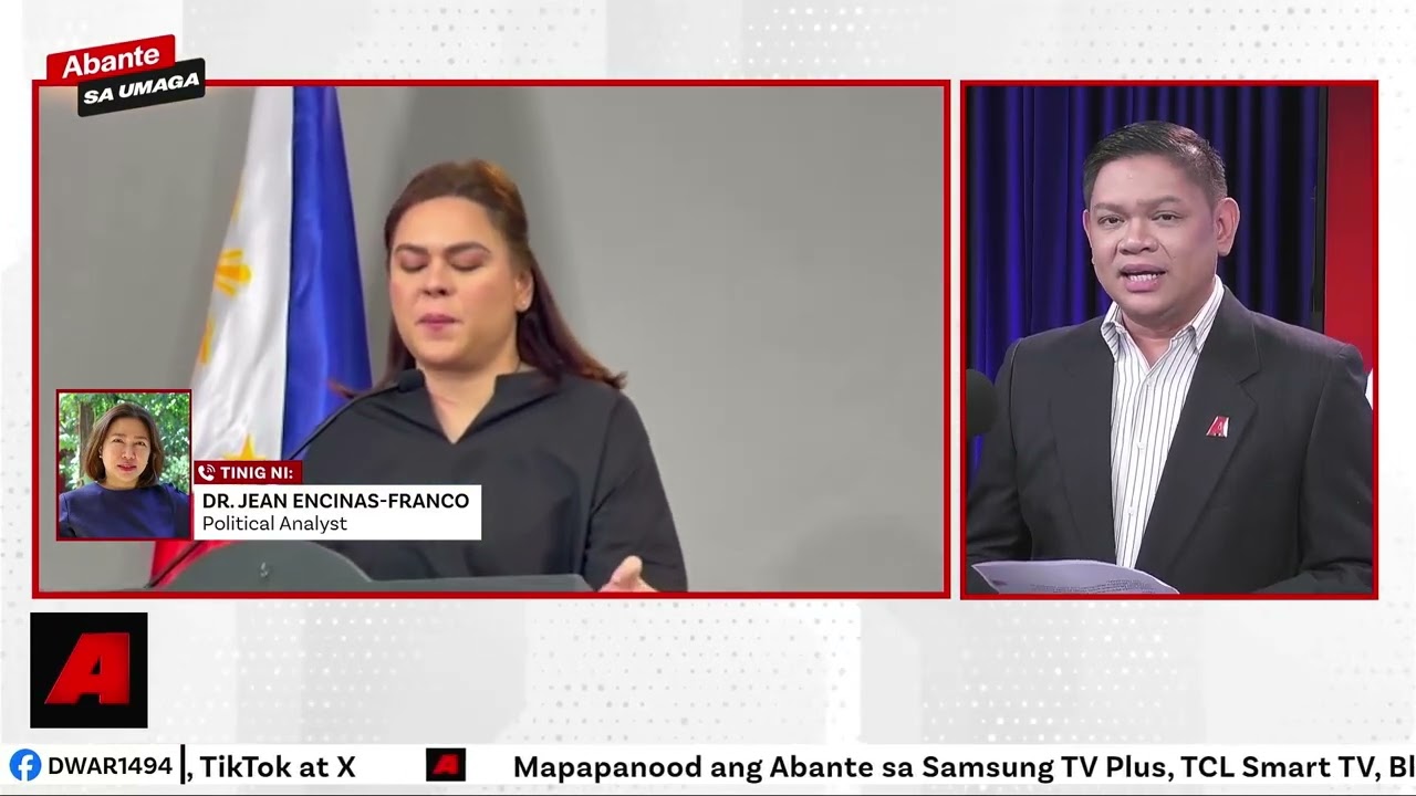 Franco: Maagang pag-anunsyo ni VP Sara sa 2028, political move para sa loyalty check
