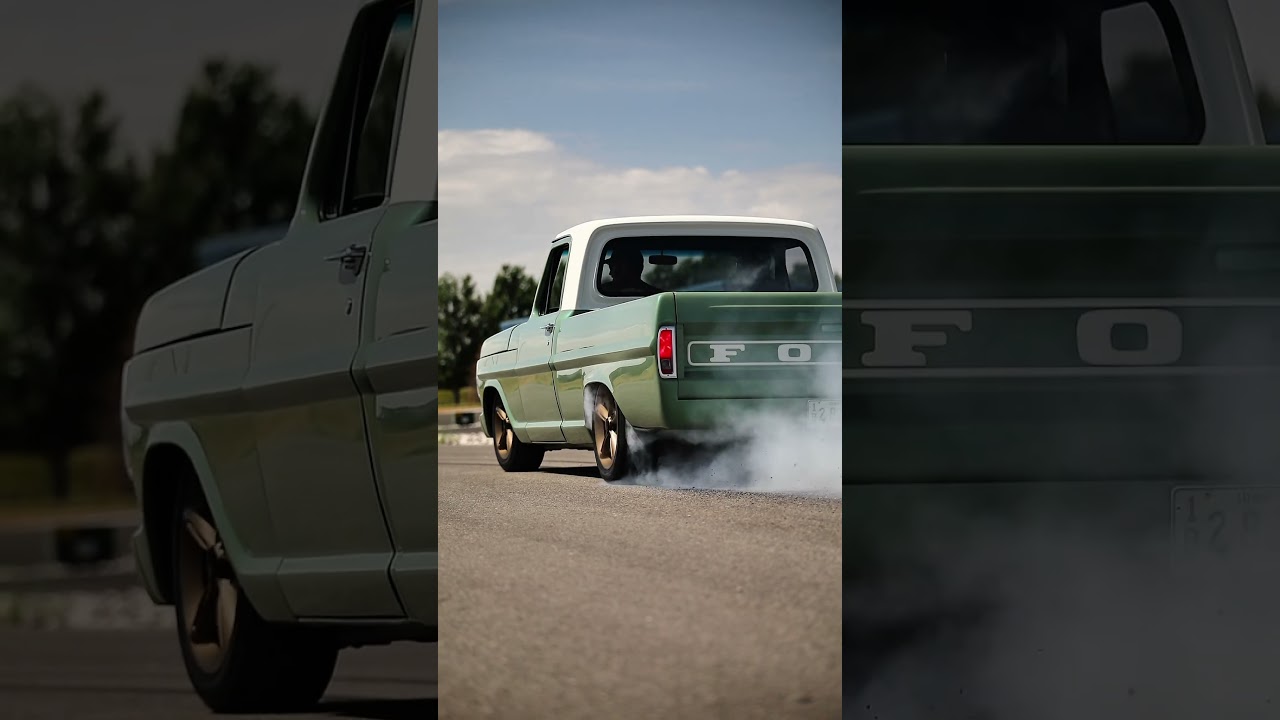 1967 F100 doing a burnout! Sounds amazing and looks even better. #f100 #streettrucks