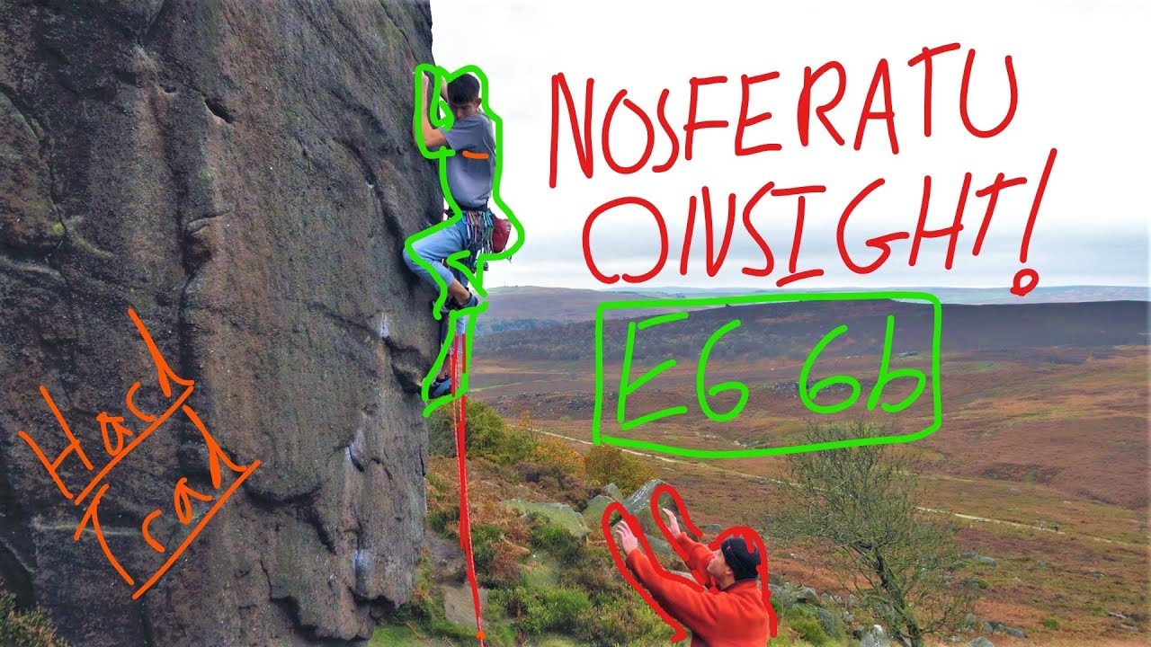 Nosferatu E6 6b ONSIGHT! - Hard trad in the peak district