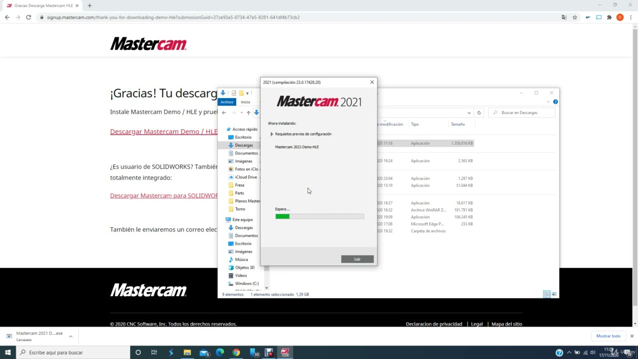 1  Descarga e instalaci&oacute;n de Mastercam 2021
