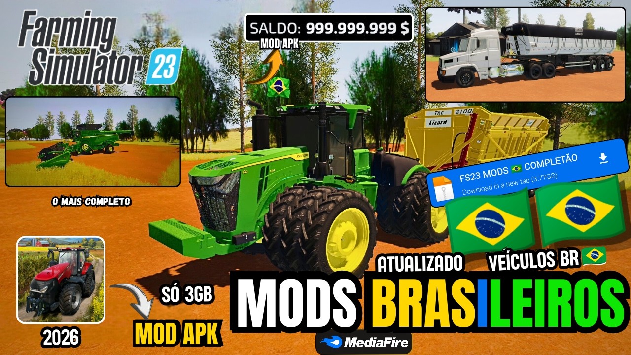 FS23 COM MODS BRASILEIRO - SAIU!! APK FARMING SIMULATOR 23 COM MODS BRASILEIRO 
