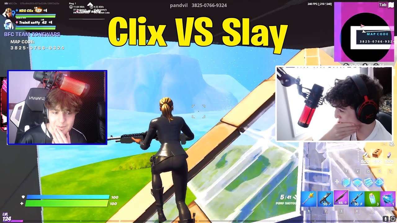 NRG Clix VS Overtime Slay In 2V2 Zone Wars Goes Bad! - Fortnite