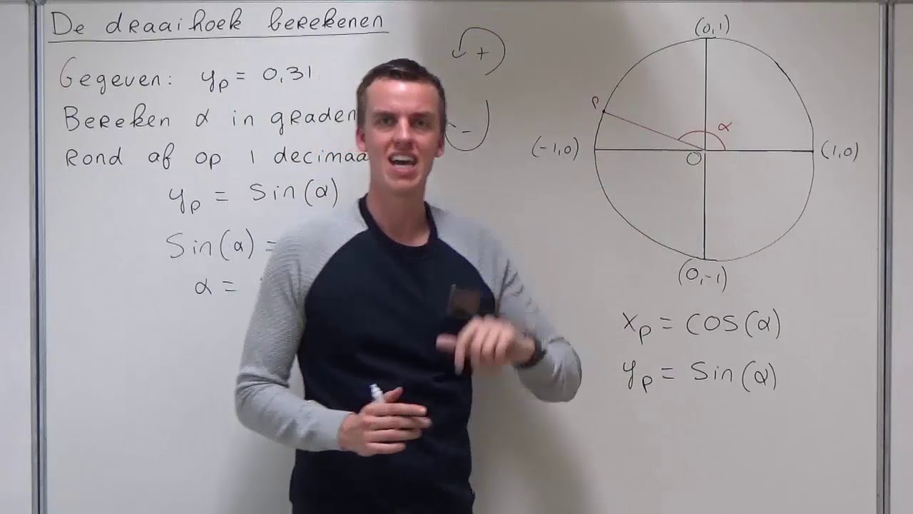 De draaihoek berekenen (HAVO wiskunde B & VWO wiskunde B)