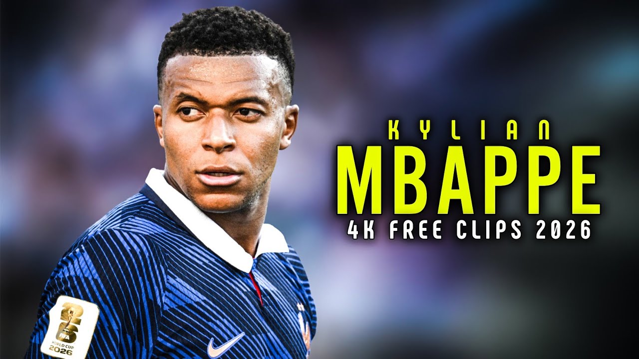 Kylian Mbapp&eacute; 2026 🇫🇷 Free Clips &bull; 4K Scenepack