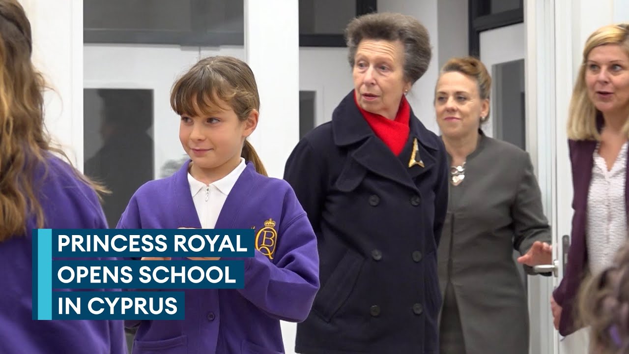Princess Anne meets troops and opens new school for forces children