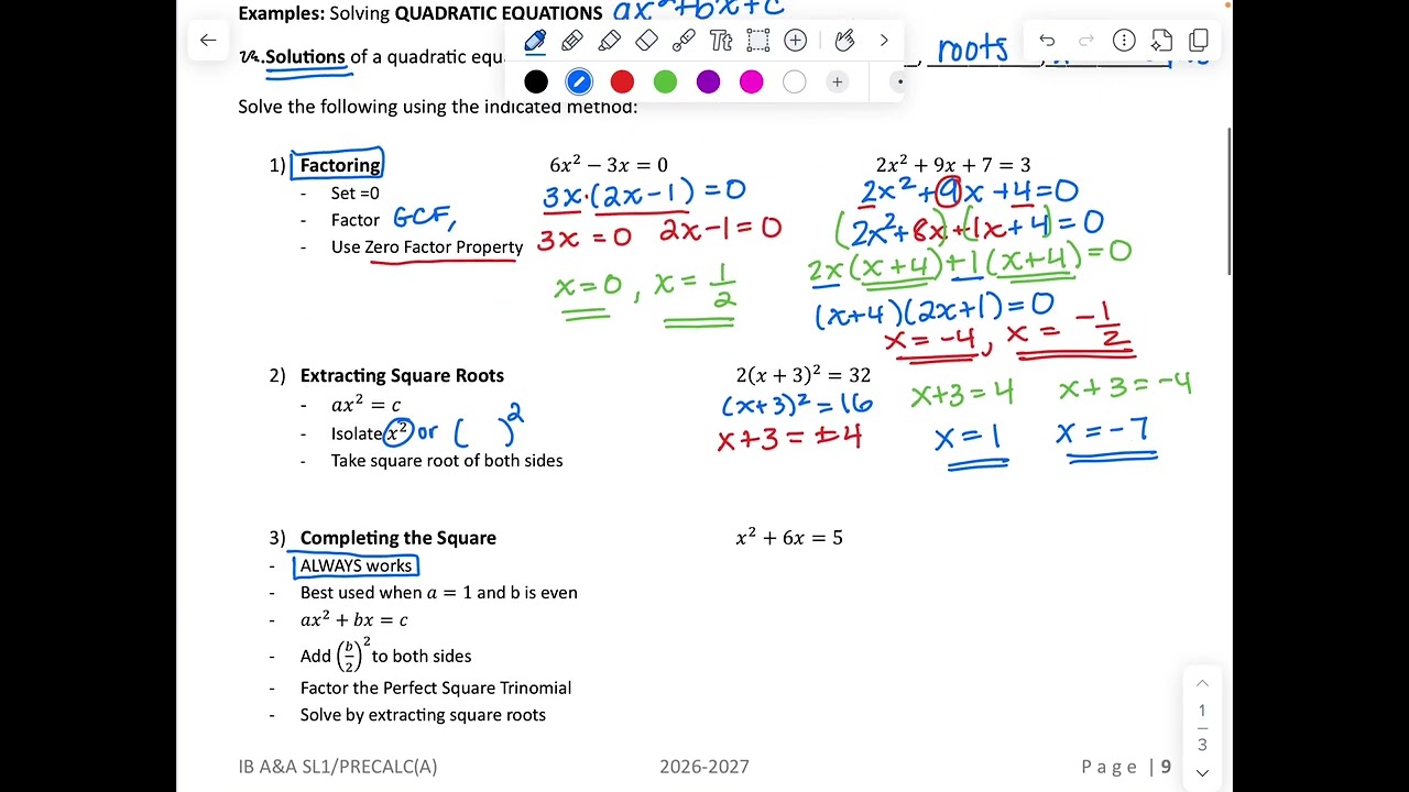 A.5 Solving Equations