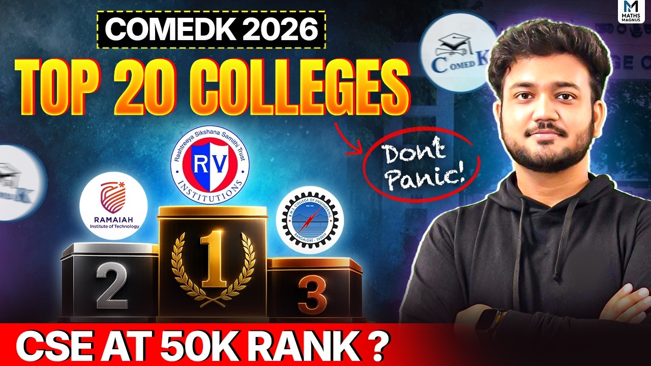 CSE at 50,000 Rank in COMEDK 2026 ? 😱 Top 20 Colleges & Round 4 Cutoffs Revealed | Ayush Sir