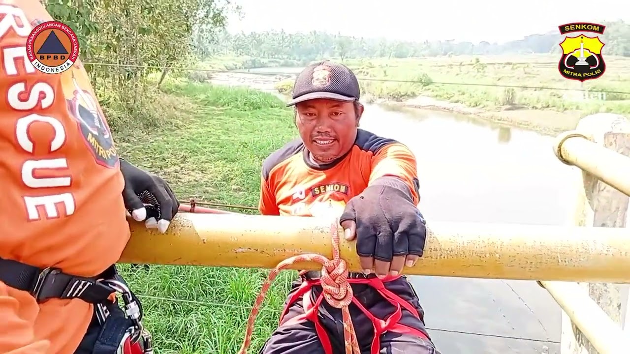 SENKOM KLATEN GELAR LATIHAN VERTICAL RESCUE
