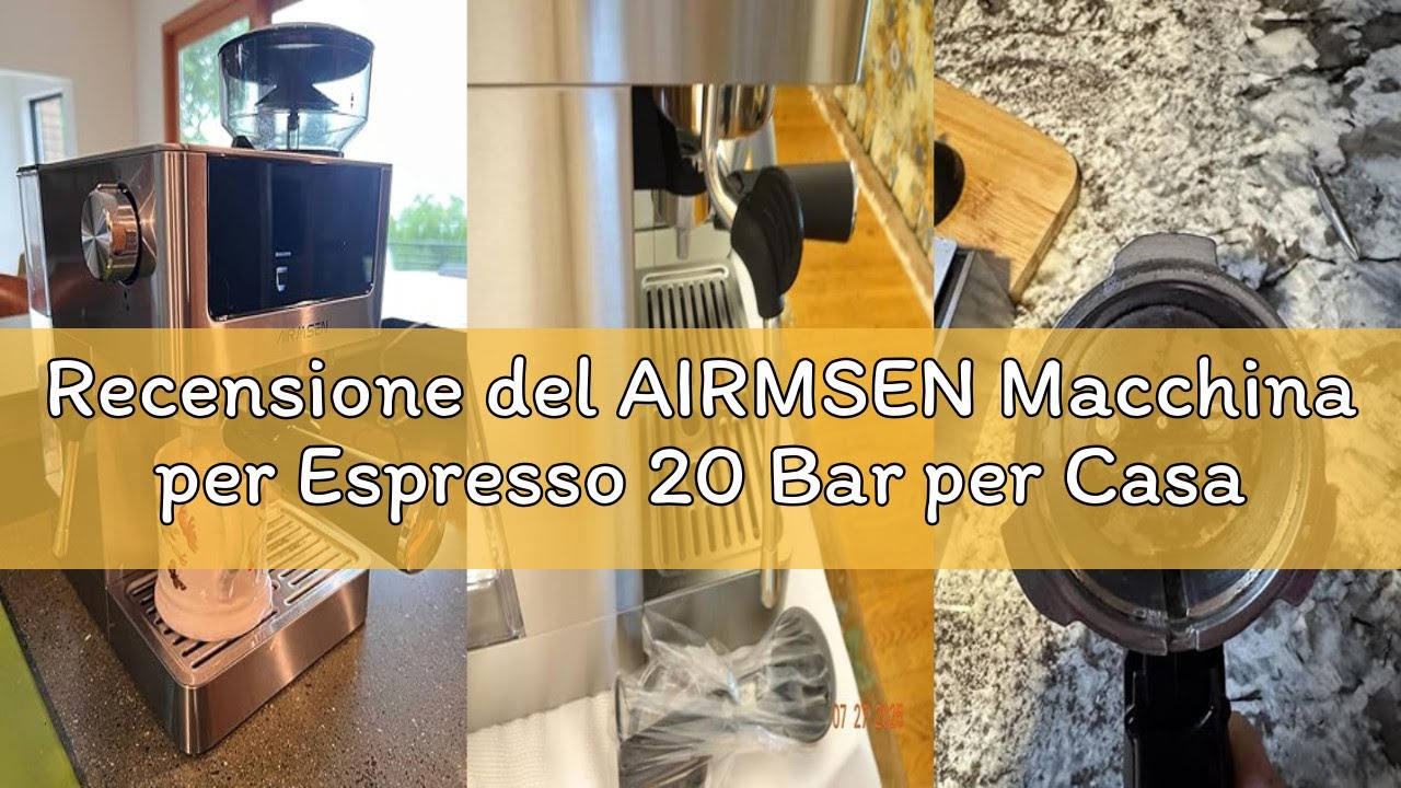 Recensione del AIRMSEN Macchina per Espresso 20 Bar per Casa con Frotheria Automatica, Cappuccino &