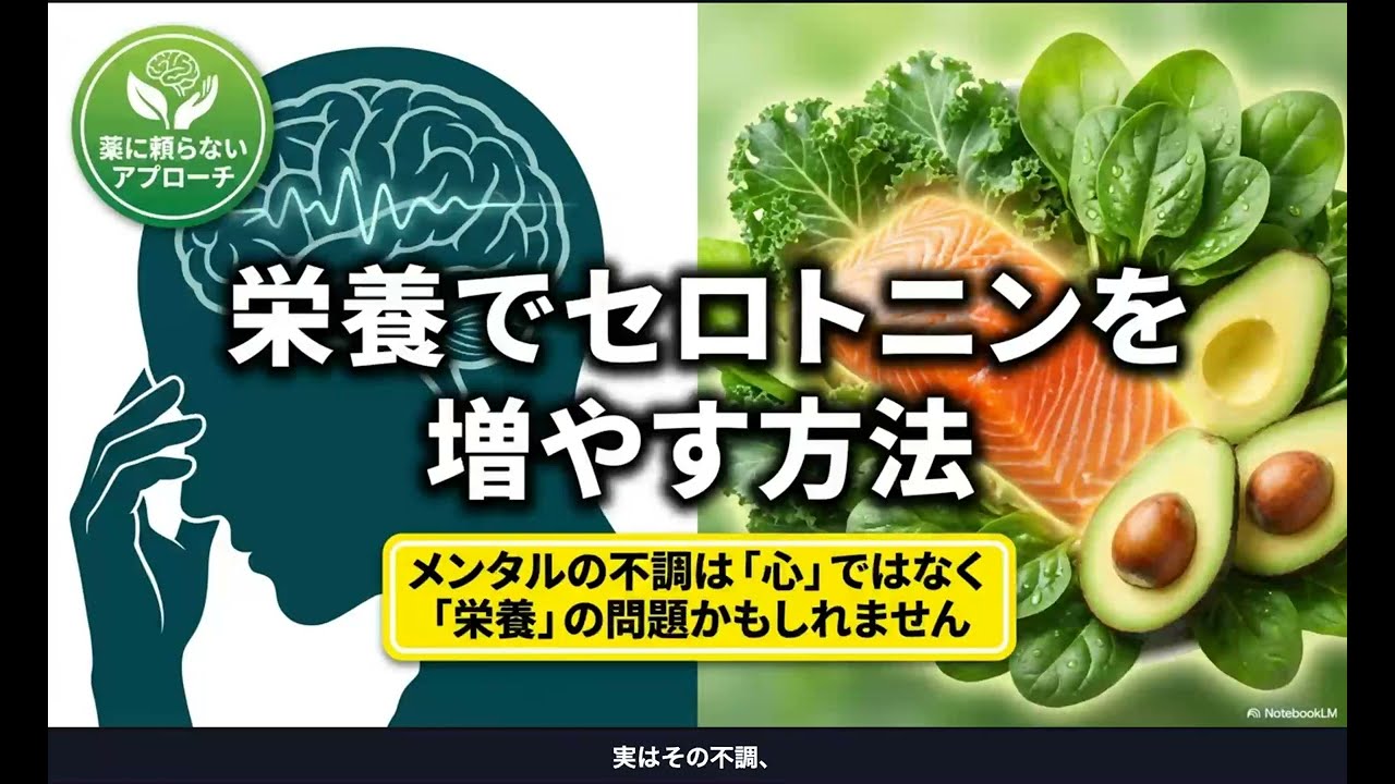 メンタルの不調は「食事」で治す！セロトニンを増やす栄養療法と正しい治療の順番